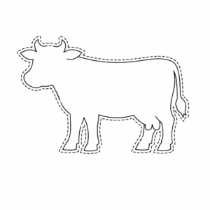 Scherenschnitt Vorlage Kuh (ohne Rechte)